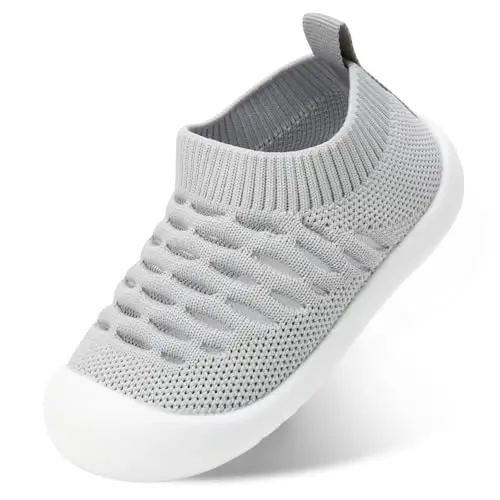 SEBELLST Baby Boy Girl Sneakers Toddler Infant First Walking Shoes Non-Skid Indoor Baby Sneakers Soft Sole Non Slip Cotton Mesh Breathable Lightweight Baby Shoes - SEBELLST