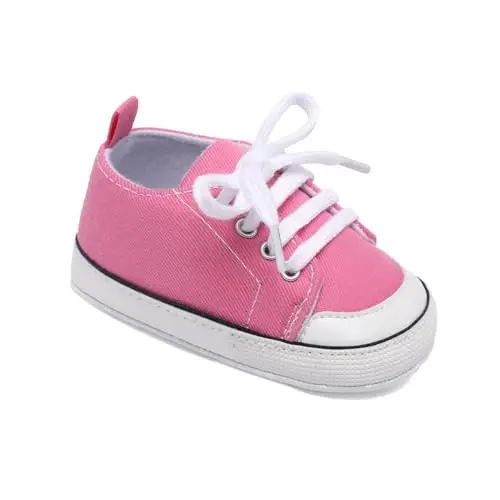 Secantrol Unisex Baby Girls Boys Shoes Infant Soft Sole Canvas Newborn First Walkers High Top Anti-Slip Sneakers - 2