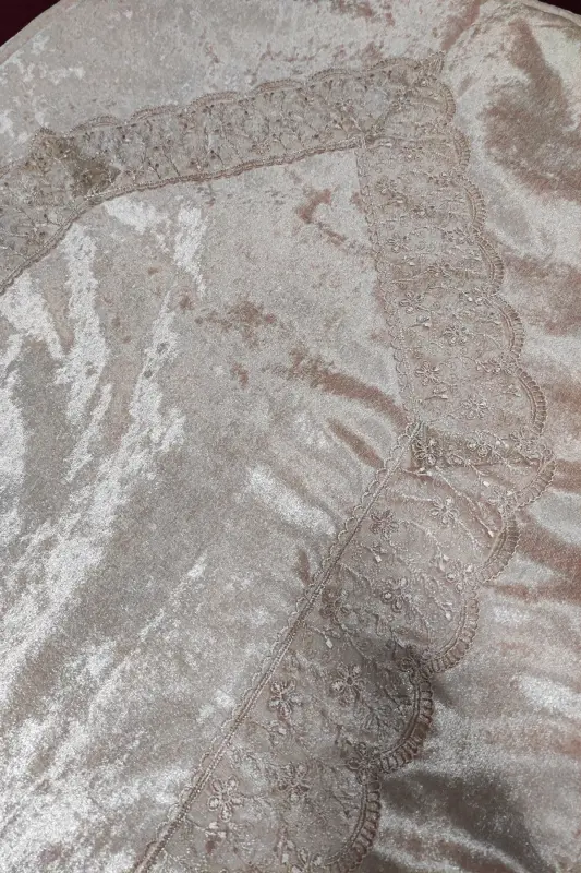 Seccade Seti 4 Parça Ekonomik Çeyizlik Seccade Takımı, Nişan Bohça - Pudra - Pudra - 4