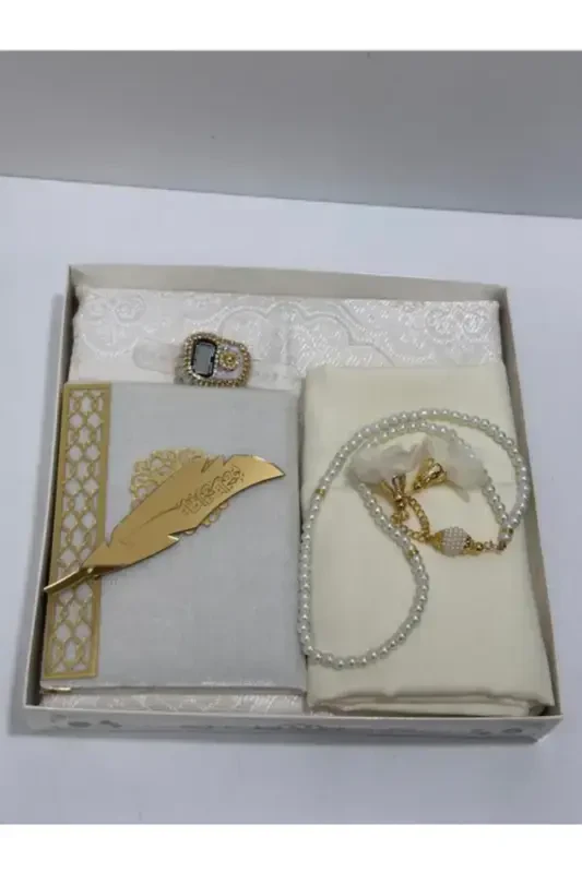 seccade seti haç umre çeyizlik-krem - BERLOTI