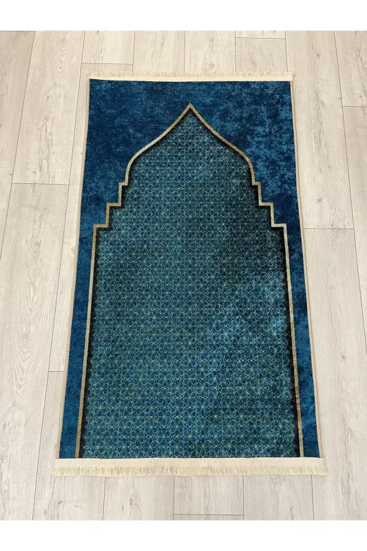 Seccade Sochli (lateks Taban) 75x125 O'lcham - Moviy - 3