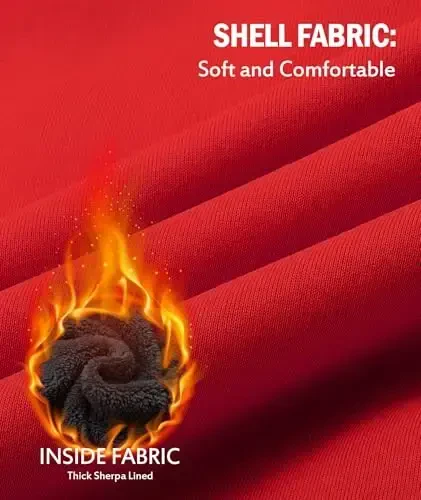 SECOOD Kids Hoodie Fleece Jacket Warm Sherpa Lined Zip Up Hooded Sweatshirt Soft Winter Coat Boys Girls School Outerwear - 2