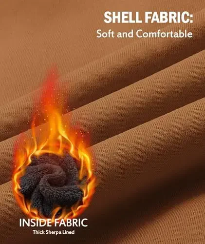 SECOOD Kids Hoodie Fleece Jacket Warm Sherpa Lined Zip Up Hooded Sweatshirt Soft Winter Coat Boys Girls School Outerwear - 4