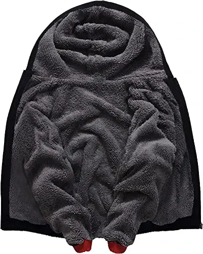 SECOOD Kids Hoodie Fleece Jacket Warm Sherpa Lined Zip Up Hooded Sweatshirt Soft Winter Coat Boys Girls School Outerwear 