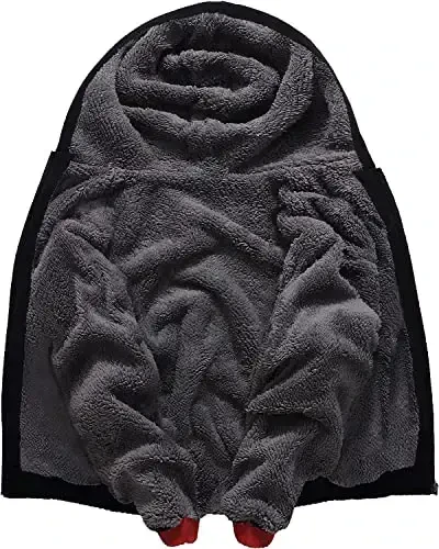 SECOOD Kids Hoodie Fleece Kurtka Issiq Sherpa Astarlangan Fermuarli Kapüşonlu Sweatshirt Yumshoq Qishki Palto O'g'il bolalar Qizlar Maktab Ustki Kiyimi - SECOOD