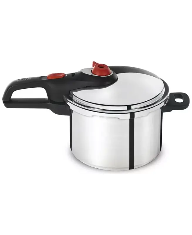 Secure Aluminum 6-Qt. Stovetop Pressure Cooker-Silver - 1