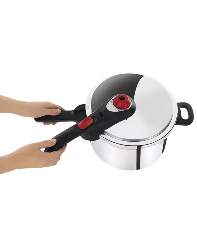 Secure Aluminum 6-Qt. Stovetop Pressure Cooker-Silver - 3