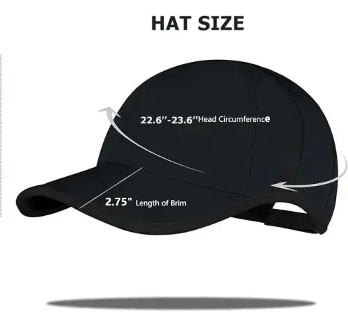 SEEK SURE Black Baseball Cap Men's Dry Fit Hat Lightweight Running Hats Women Ball Caps - 4