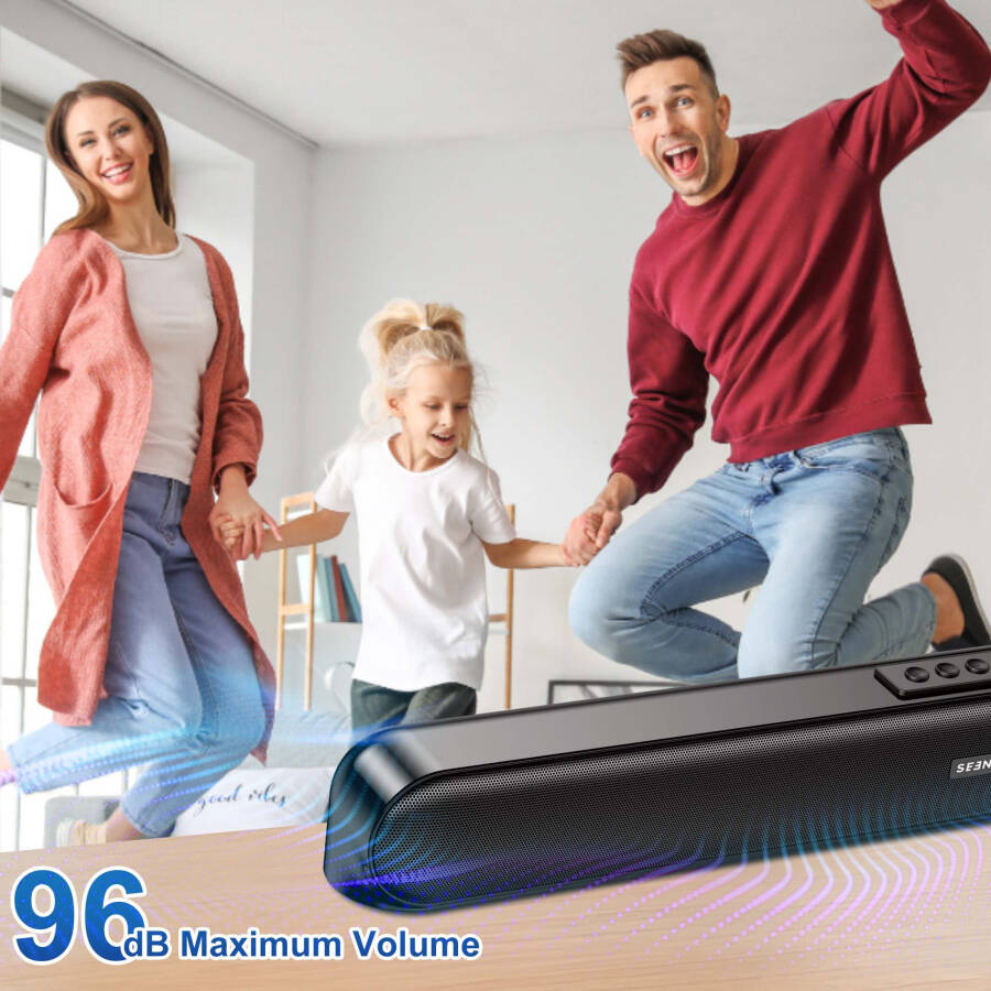 Seenda Sound Bar televideniye mo‘ljallangan simli va simsiz Bluetooth 5.0 3D Surround karnaylar, AUX/COAX/HDMI/USB ulanishi - 3