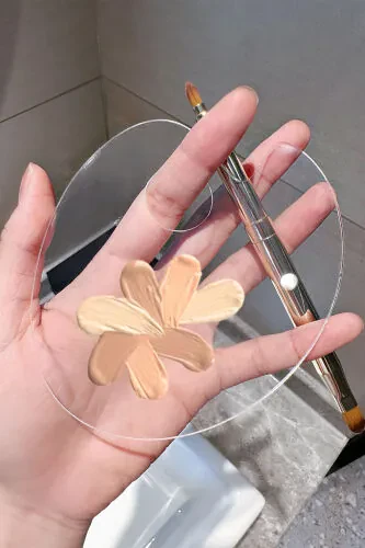 Şeffaf Fondöten Paleti Likit Fondöten Makyajı İçin Karıştırma Paleti Makyaj Organizeri - BAHELS BEAUTY