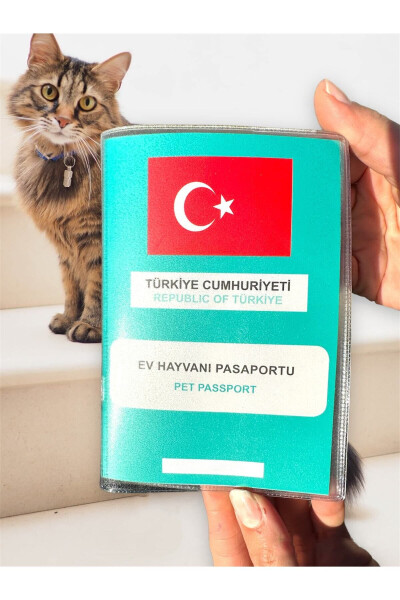 Şeffaf Pet Pasaport Kabı Kılıfı Su Geçirmez Evcil Hayvan Pasaport Kılıfı - 6