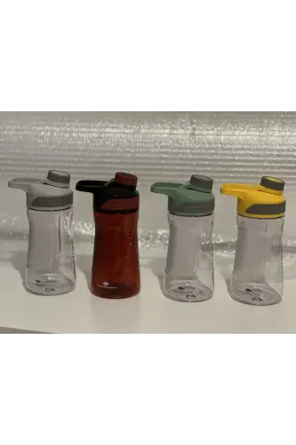 Şeffaf Spor Okul Ofis Su Matarası 530ml - Mavi 