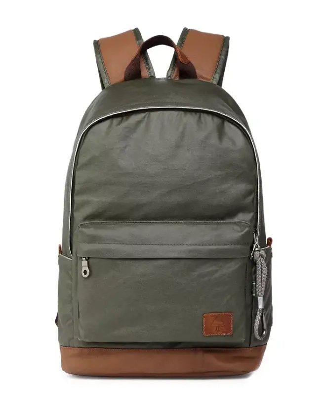 Urban Light Coated Canvas Backpack-Green - 1