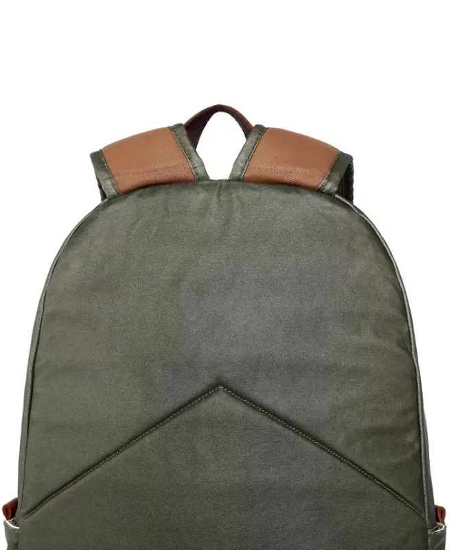 Urban Light Coated Canvas Backpack-Green - 7