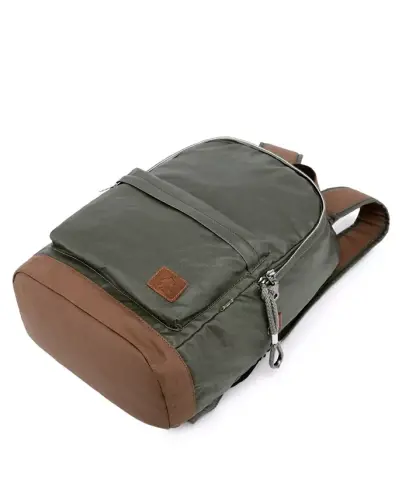 Urban Light Coated Canvas Backpack-Green - 9