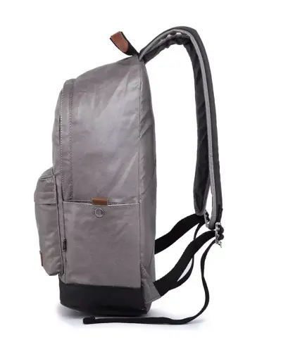 Urban Light Coated Canvas Backpack-Gray - 3