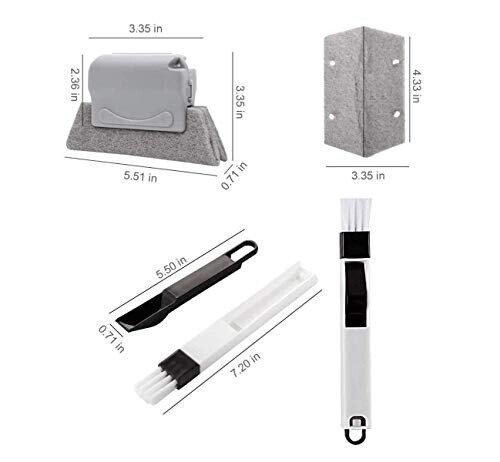 Sehrli Deraza Izi Tozalagich, Deraza Yivlarini Tozalash Cho'tkasi Asboblar To'plami - 4