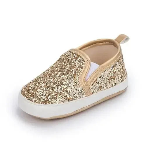 Sekantrol Baby Girls Boys Shoes,Infant Toddler Soft Sole Non Slip Flat Lazy Cute Loafers,Unisex Casual Oxford Dress Shoes - 1