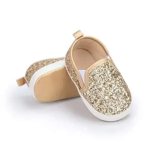 Sekantrol Baby Girls Boys Shoes,Infant Toddler Soft Sole Non Slip Flat Lazy Cute Loafers,Unisex Casual Oxford Dress Shoes - 4