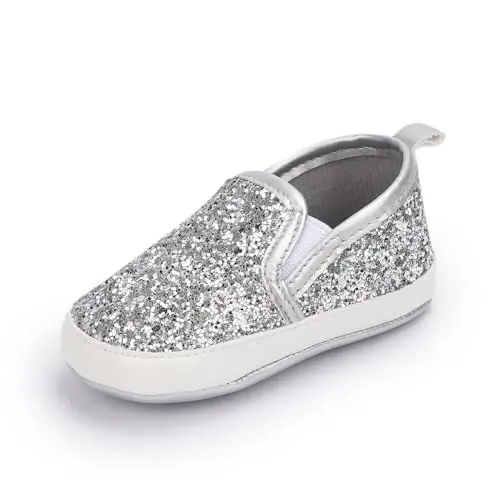 Sekantrol Baby Girls Boys Shoes,Infant Toddler Soft Sole Non Slip Flat Lazy Cute Loafers,Unisex Casual Oxford Dress Shoes 