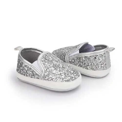 Sekantrol Baby Girls Boys Shoes,Infant Toddler Soft Sole Non Slip Flat Lazy Cute Loafers,Unisex Casual Oxford Dress Shoes - 2