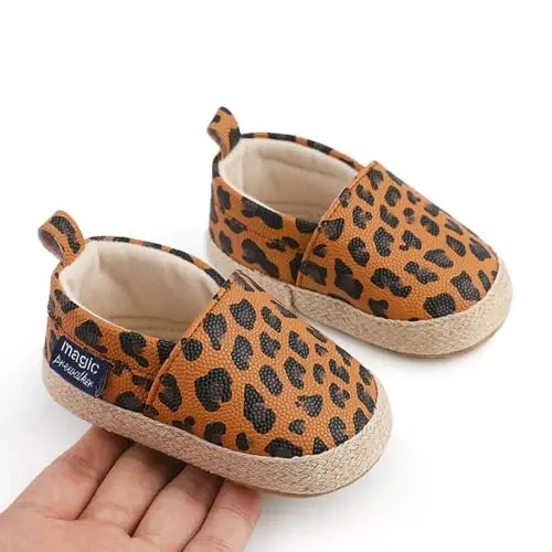 Sekantrol Baby Girls Boys Shoes,Infant Toddler Soft Sole Non Slip Flat Lazy Cute Loafers,Unisex Casual Oxford Dress Shoes - 4