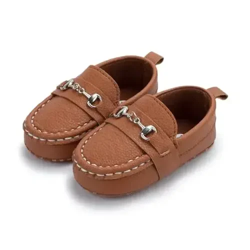 Sekantrol Baby Girls Boys Shoes,Infant Toddler Soft Sole Non Slip Flat Lazy Cute Loafers,Unisex Casual Oxford Dress Shoes - 3