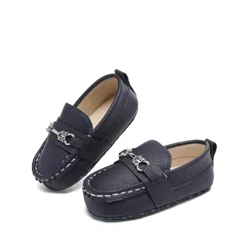 Sekantrol Baby Girls Boys Shoes,Infant Toddler Soft Sole Non Slip Flat Lazy Cute Loafers,Unisex Casual Oxford Dress Shoes - 4