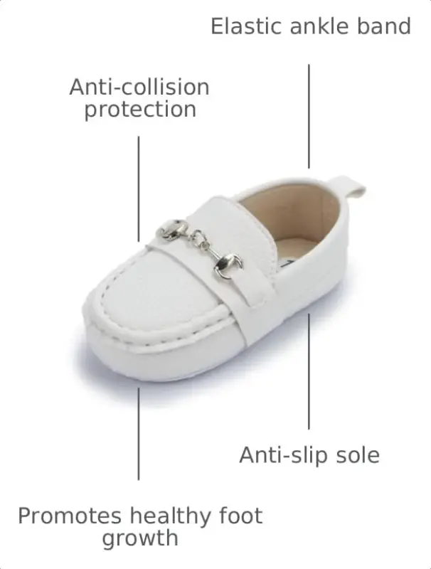 Sekantrol Baby Girls Boys Shoes,Infant Toddler Soft Sole Non Slip Flat Lazy Cute Loafers,Unisex Casual Oxford Dress Shoes - 1
