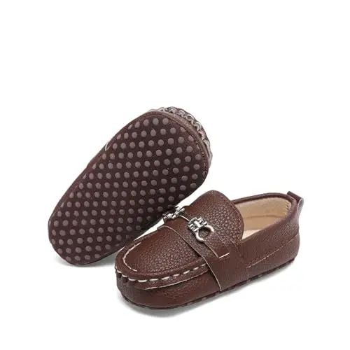 Sekantrol Baby Girls Boys Shoes,Infant Toddler Soft Sole Non Slip Flat Lazy Cute Loafers,Unisex Casual Oxford Dress Shoes - 3