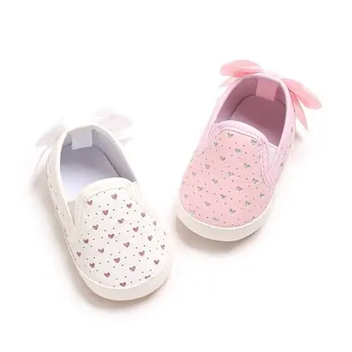 Sekantrol Baby Girls Boys Shoes,Infant Toddler Soft Sole Non Slip Flat Lazy Cute Loafers,Unisex Casual Oxford Dress Shoes - 6