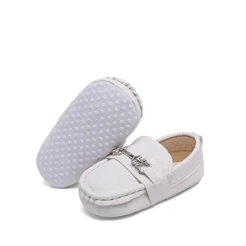 Sekantrol Baby Girls Boys Shoes,Infant Toddler Soft Sole Non Slip Flat Lazy Cute Loafers,Unisex Casual Oxford Dress Shoes - 4