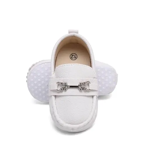 Sekantrol Baby Girls Boys Shoes,Infant Toddler Soft Sole Non Slip Flat Lazy Cute Loafers,Unisex Casual Oxford Dress Shoes - 5