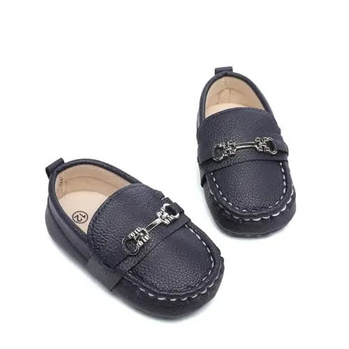 Sekantrol Baby Girls Boys Shoes,Infant Toddler Soft Sole Non Slip Flat Lazy Cute Loafers,Unisex Casual Oxford Dress Shoes - 5