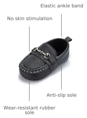 Sekantrol Baby Girls Boys Shoes,Infant Toddler Soft Sole Non Slip Flat Lazy Cute Loafers,Unisex Casual Oxford Dress Shoes - 3