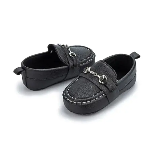 Sekantrol Baby Girls Boys Shoes,Infant Toddler Soft Sole Non Slip Flat Lazy Cute Loafers,Unisex Casual Oxford Dress Shoes - 6