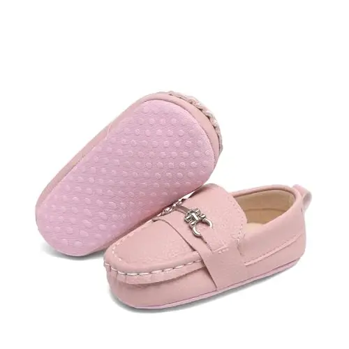 Sekantrol Baby Girls Boys Shoes,Infant Toddler Soft Sole Non Slip Flat Lazy Cute Loafers,Unisex Casual Oxford Dress Shoes - 5