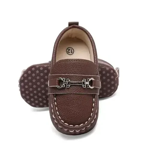 Sekantrol Baby Girls Boys Shoes,Infant Toddler Soft Sole Non Slip Flat Lazy Cute Loafers,Unisex Casual Oxford Dress Shoes - SEKANTROL (1)