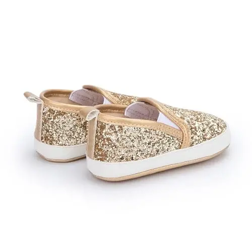 Sekantrol Baby Girls Boys Shoes,Infant Toddler Soft Sole Non Slip Flat Lazy Cute Loafers,Unisex Casual Oxford Dress Shoes - 2