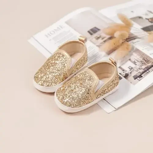 Sekantrol Baby Girls Boys Shoes,Infant Toddler Soft Sole Non Slip Flat Lazy Cute Loafers,Unisex Casual Oxford Dress Shoes - 6