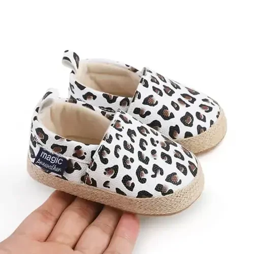 Sekantrol Baby Girls Boys Shoes,Infant Toddler Soft Sole Non Slip Flat Lazy Cute Loafers,Unisex Casual Oxford Dress Shoes - 4