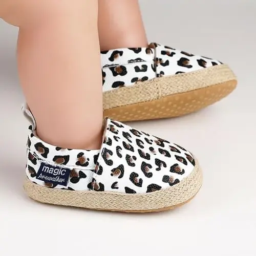 Sekantrol Baby Girls Boys Shoes,Infant Toddler Soft Sole Non Slip Flat Lazy Cute Loafers,Unisex Casual Oxford Dress Shoes - 6