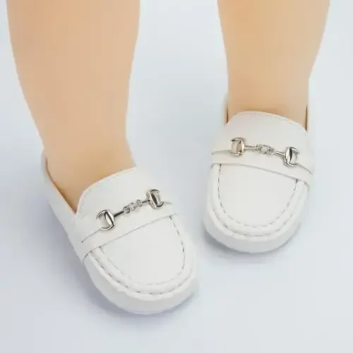 Sekantrol Baby Girls Boys Shoes,Infant Toddler Soft Sole Non Slip Flat Lazy Cute Loafers,Unisex Casual Oxford Dress Shoes - 6