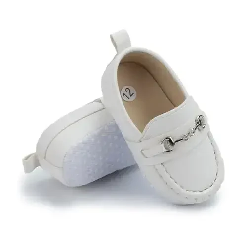 Sekantrol Baby Girls Boys Shoes,Infant Toddler Soft Sole Non Slip Flat Lazy Cute Loafers,Unisex Casual Oxford Dress Shoes - 5