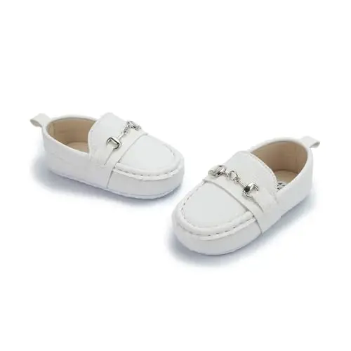 Sekantrol Baby Girls Boys Shoes,Infant Toddler Soft Sole Non Slip Flat Lazy Cute Loafers,Unisex Casual Oxford Dress Shoes - 3