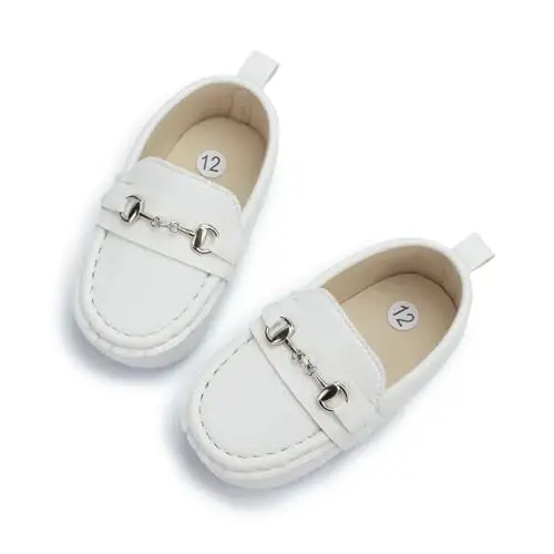 Sekantrol Baby Girls Boys Shoes,Infant Toddler Soft Sole Non Slip Flat Lazy Cute Loafers,Unisex Casual Oxford Dress Shoes - 4
