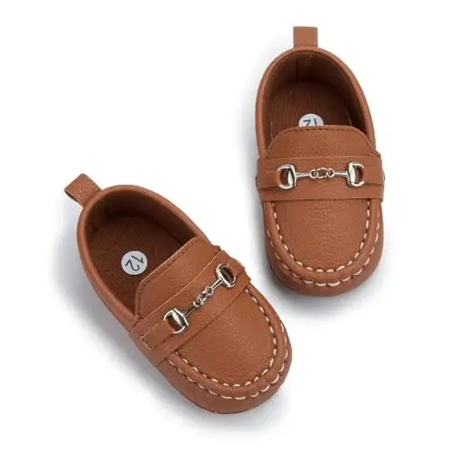 Sekantrol Baby Girls Boys Shoes,Infant Toddler Soft Sole Non Slip Flat Lazy Cute Loafers,Unisex Casual Oxford Dress Shoes - 5