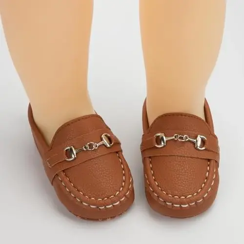 Sekantrol Baby Girls Boys Shoes,Infant Toddler Soft Sole Non Slip Flat Lazy Cute Loafers,Unisex Casual Oxford Dress Shoes - 7