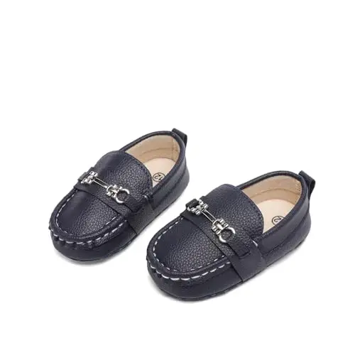 Sekantrol Baby Girls Boys Shoes,Infant Toddler Soft Sole Non Slip Flat Lazy Cute Loafers,Unisex Casual Oxford Dress Shoes - 6
