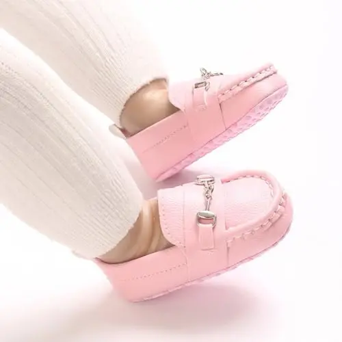 Sekantrol Baby Girls Boys Shoes,Infant Toddler Soft Sole Non Slip Flat Lazy Cute Loafers,Unisex Casual Oxford Dress Shoes - 4